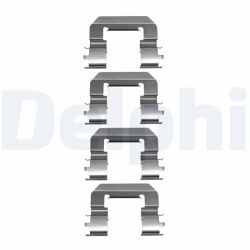 Priedų komplektas, diskinių stabdžių trinkelės DELPHI LX0667