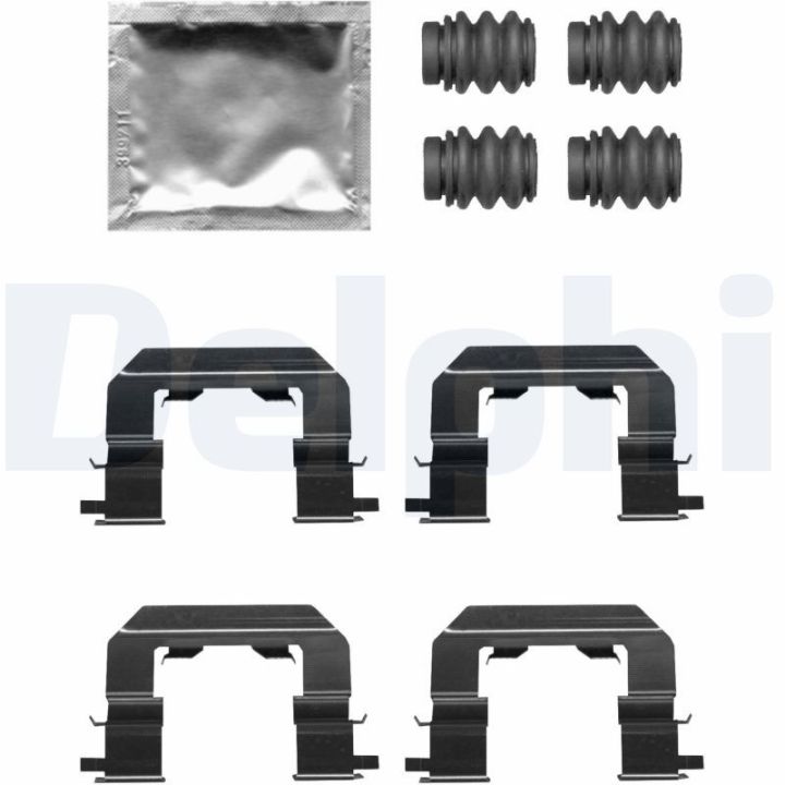 Priedų komplektas, diskinių stabdžių trinkelės DELPHI LX0671