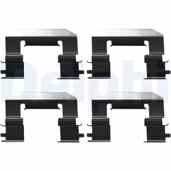 Priedų komplektas, diskinių stabdžių trinkelės DELPHI LX0675