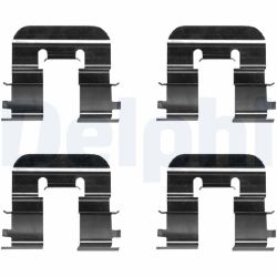 Priedų komplektas, diskinių stabdžių trinkelės DELPHI LX0676