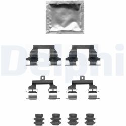 Priedų komplektas, diskinių stabdžių trinkelės DELPHI LX0678