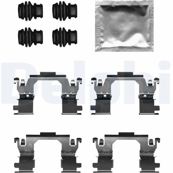 Priedų komplektas, diskinių stabdžių trinkelės DELPHI LX0709
