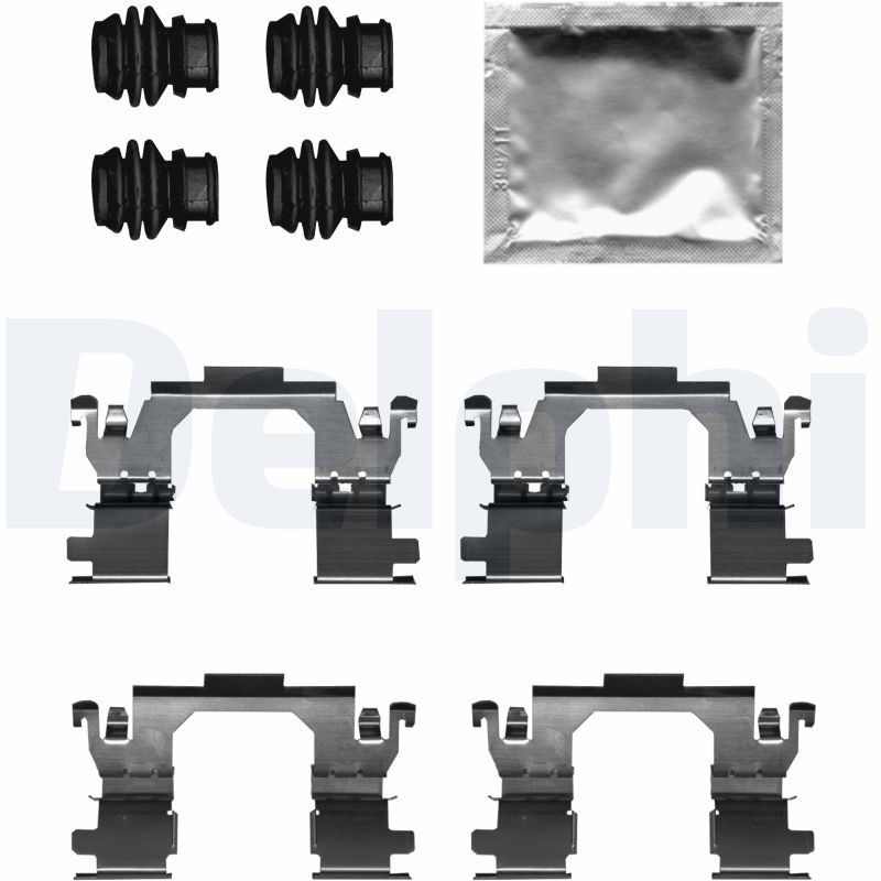 Priedų komplektas, diskinių stabdžių trinkelės DELPHI LX0709