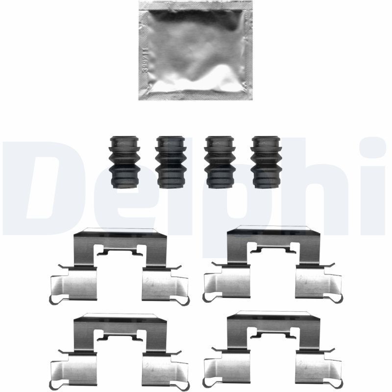 Priedų komplektas, diskinių stabdžių trinkelės DELPHI LX0710