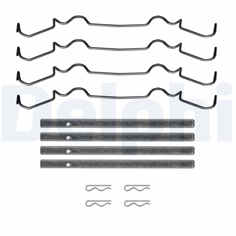 Priedų komplektas, diskinių stabdžių trinkelės DELPHI LX0722