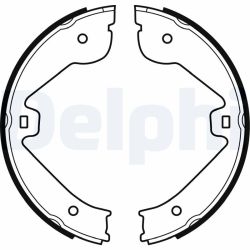 Stabdžių trinkelių komplektas, stovėjimo stabdis DELPHI LS1995