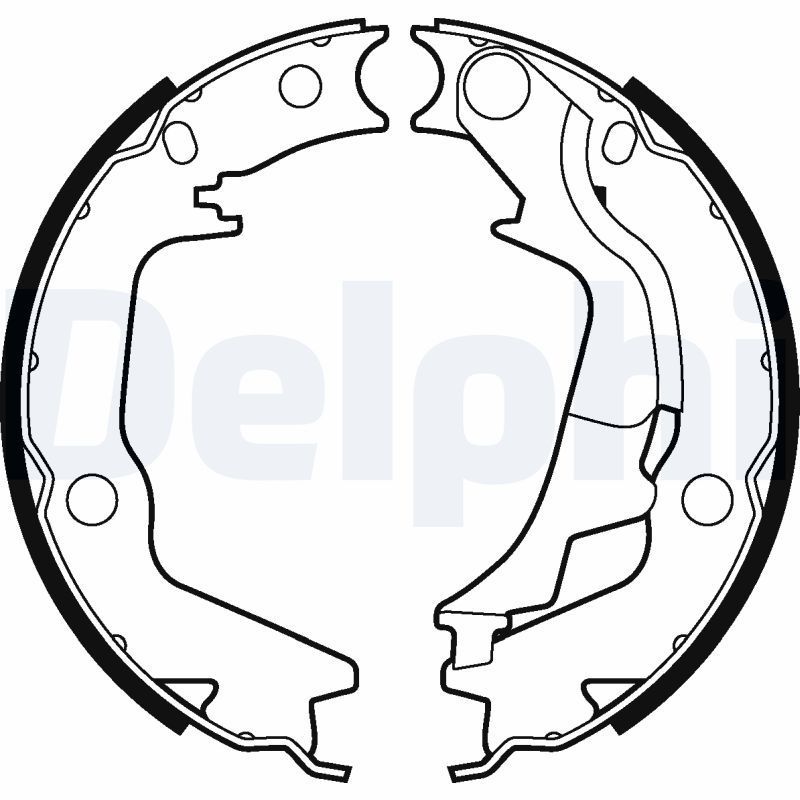 Stabdžių trinkelių komplektas, stovėjimo stabdis DELPHI LS2011