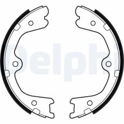 Stabdžių trinkelių komplektas, stovėjimo stabdis DELPHI LS2032