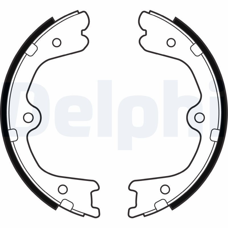 Stabdžių trinkelių komplektas, stovėjimo stabdis DELPHI LS2032