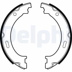 Stabdžių trinkelių komplektas, stovėjimo stabdis DELPHI LS2041
