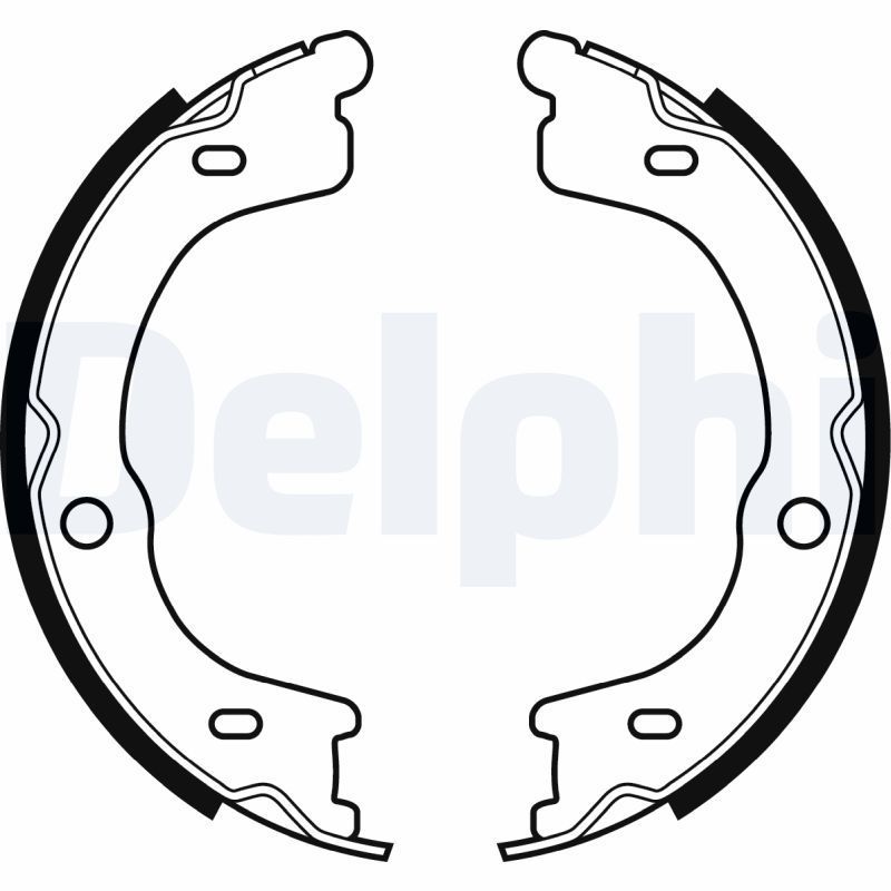 Stabdžių trinkelių komplektas, stovėjimo stabdis DELPHI LS2048