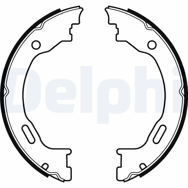 Stabdžių trinkelių komplektas, stovėjimo stabdis DELPHI LS2077