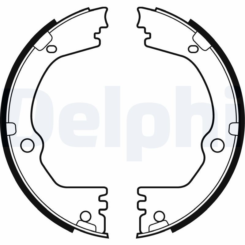Stabdžių trinkelių komplektas, stovėjimo stabdis DELPHI LS2090