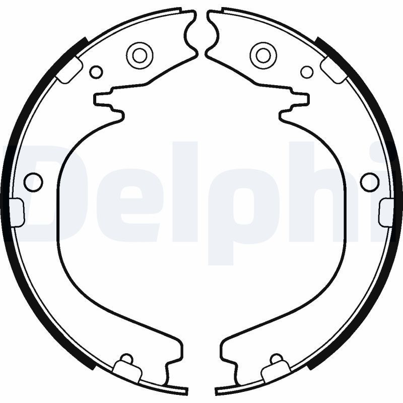Stabdžių trinkelių komplektas, stovėjimo stabdis DELPHI LS2105
