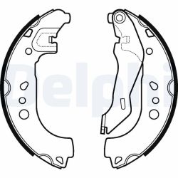 Stabdžių trinkelių komplektas, stovėjimo stabdis DELPHI LS2107