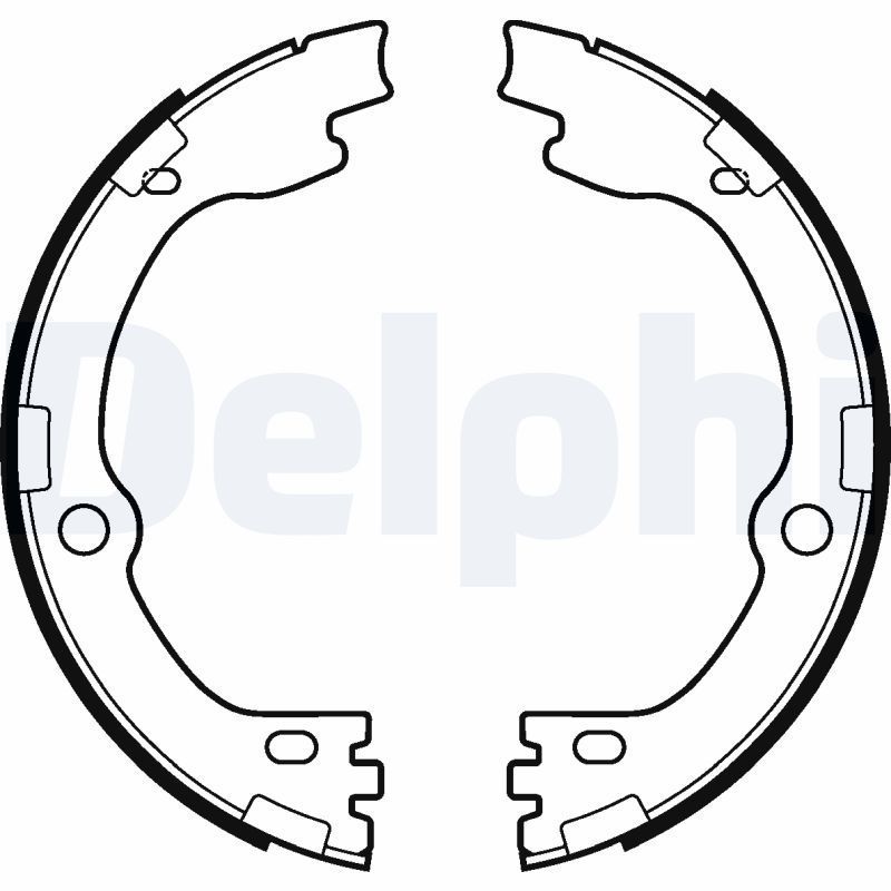 Stabdžių trinkelių komplektas, stovėjimo stabdis DELPHI LS2119