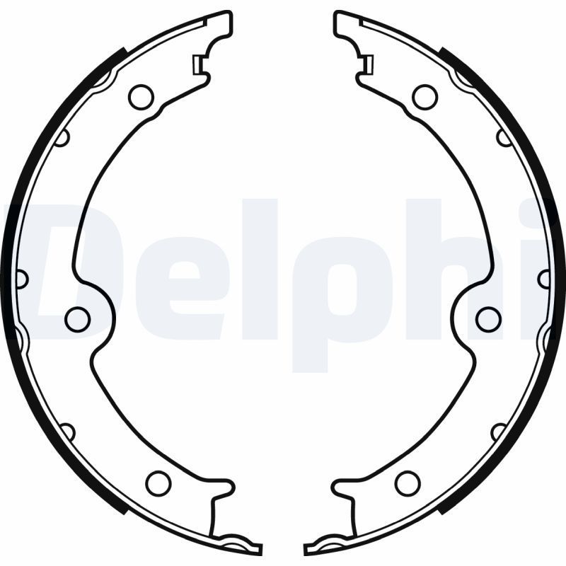 Stabdžių trinkelių komplektas, stovėjimo stabdis DELPHI LS2131
