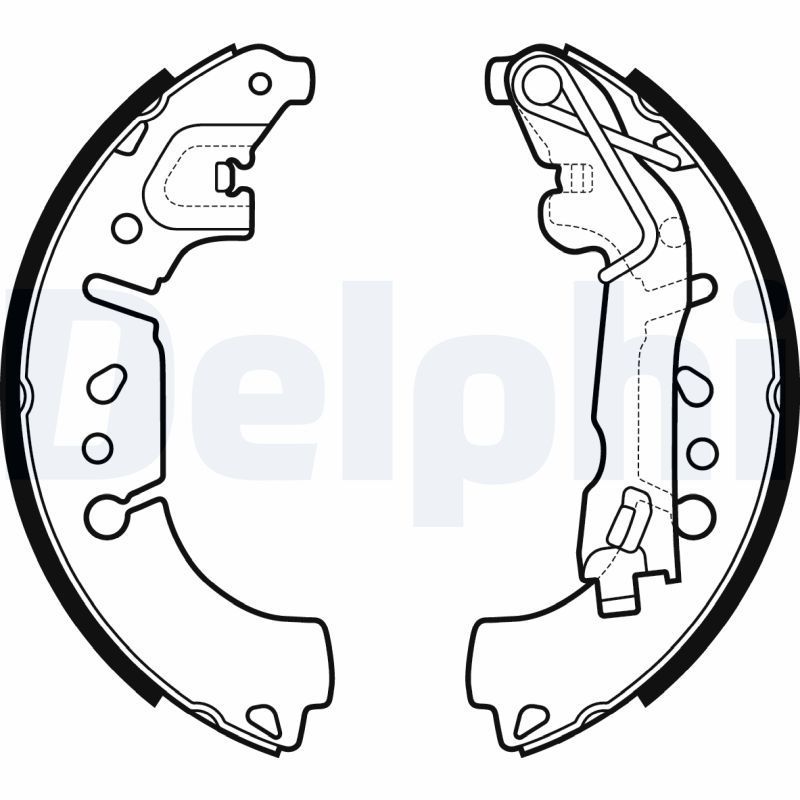 Stabdžių trinkelių komplektas, stovėjimo stabdis DELPHI LS2135