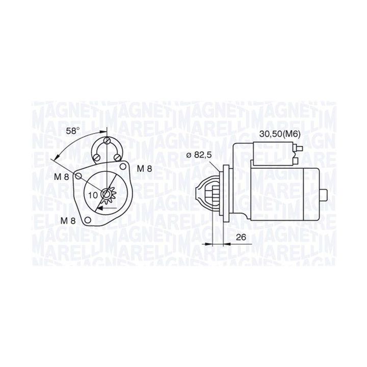 Starteris MAGNETI MARELLI 063521101250