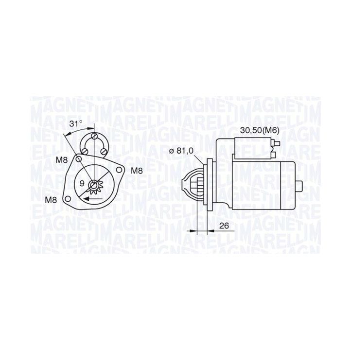 Starteris MAGNETI MARELLI 063522230130
