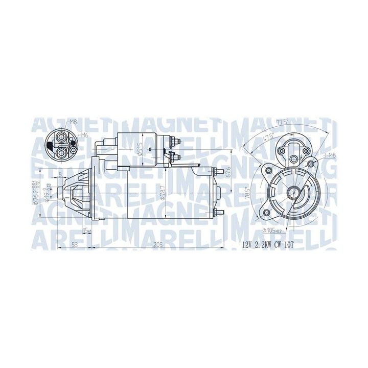 Starteris MAGNETI MARELLI 063720613010