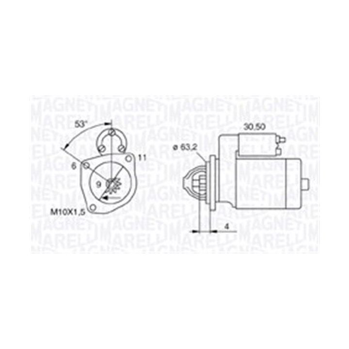 Starteris MAGNETI MARELLI 063721057010