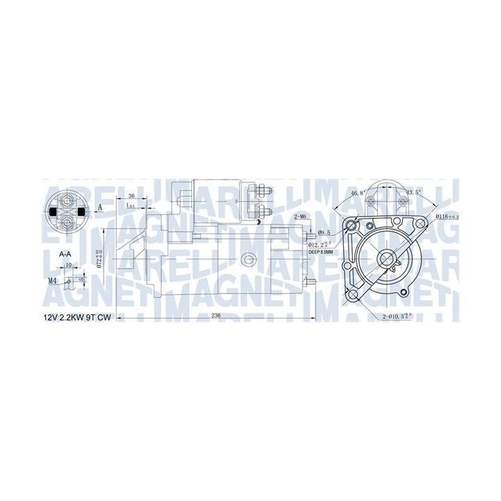 Starteris MAGNETI MARELLI 063721160010