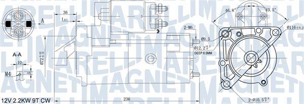 Starteris MAGNETI MARELLI 063721160010