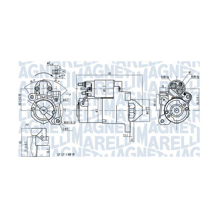 Starteris MAGNETI MARELLI 063721273010