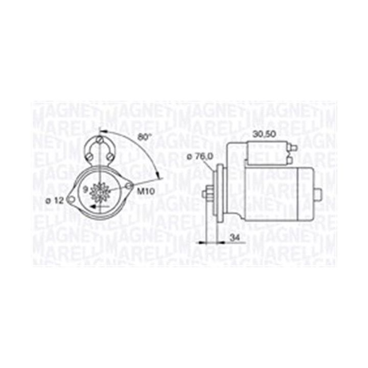 Starteris MAGNETI MARELLI 063721321010
