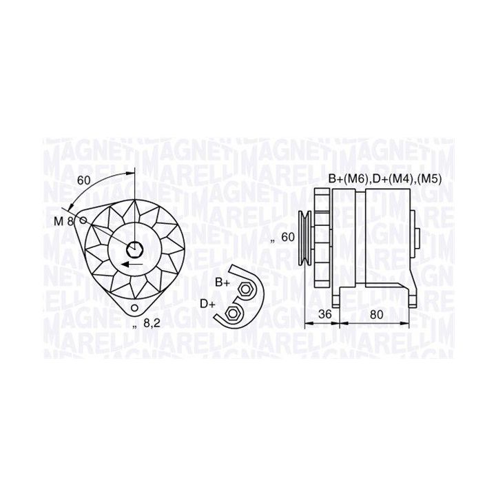 Kintamosios srovės generatorius MAGNETI MARELLI 054022604010