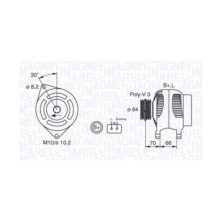 Kintamosios srovės generatorius MAGNETI MARELLI 063310506010