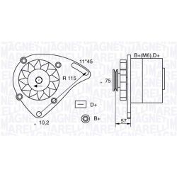 Kintamosios srovės generatorius MAGNETI MARELLI 063321000010