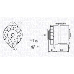 Kintamosios srovės generatorius MAGNETI MARELLI 063321021010