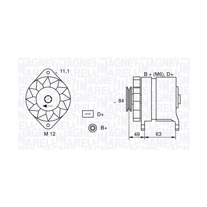 Kintamosios srovės generatorius MAGNETI MARELLI 063321044010