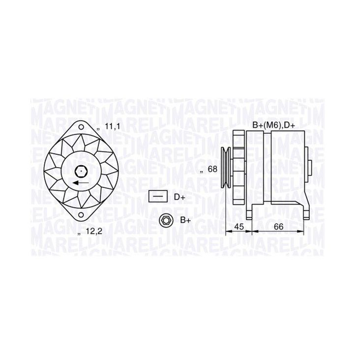 Kintamosios srovės generatorius MAGNETI MARELLI 063321112010