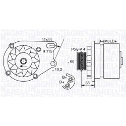 Kintamosios srovės generatorius MAGNETI MARELLI 063321761010