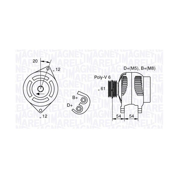 Kintamosios srovės generatorius MAGNETI MARELLI 063321819010
