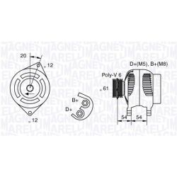 Kintamosios srovės generatorius MAGNETI MARELLI 063321833010