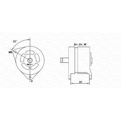 Kintamosios srovės generatorius MAGNETI MARELLI 063324233010