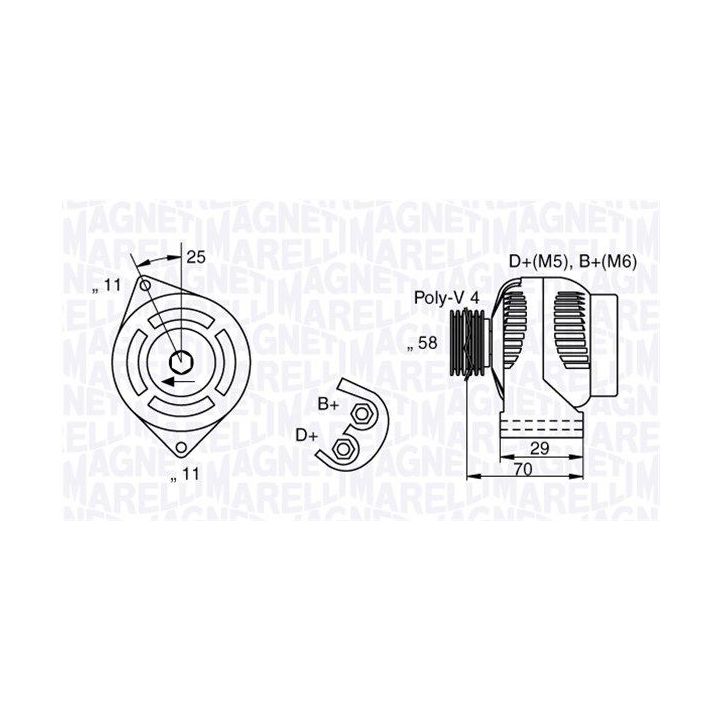 Kintamosios srovės generatorius MAGNETI MARELLI 063341702010