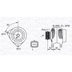 Kintamosios srovės generatorius MAGNETI MARELLI 063341734010