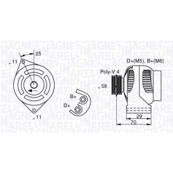 Kintamosios srovės generatorius MAGNETI MARELLI 063341896010