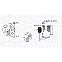 Kintamosios srovės generatorius MAGNETI MARELLI 063377007010