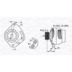 Kintamosios srovės generatorius MAGNETI MARELLI 063377011010