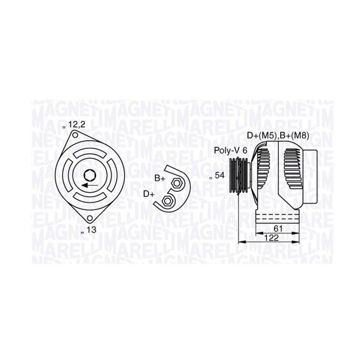 Kintamosios srovės generatorius MAGNETI MARELLI 063377018010