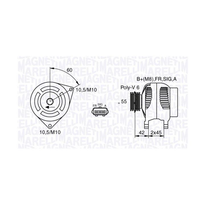 Kintamosios srovės generatorius MAGNETI MARELLI 063377416010
