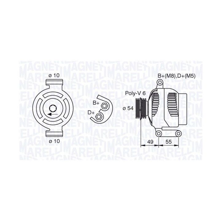 Kintamosios srovės generatorius MAGNETI MARELLI 063377494010