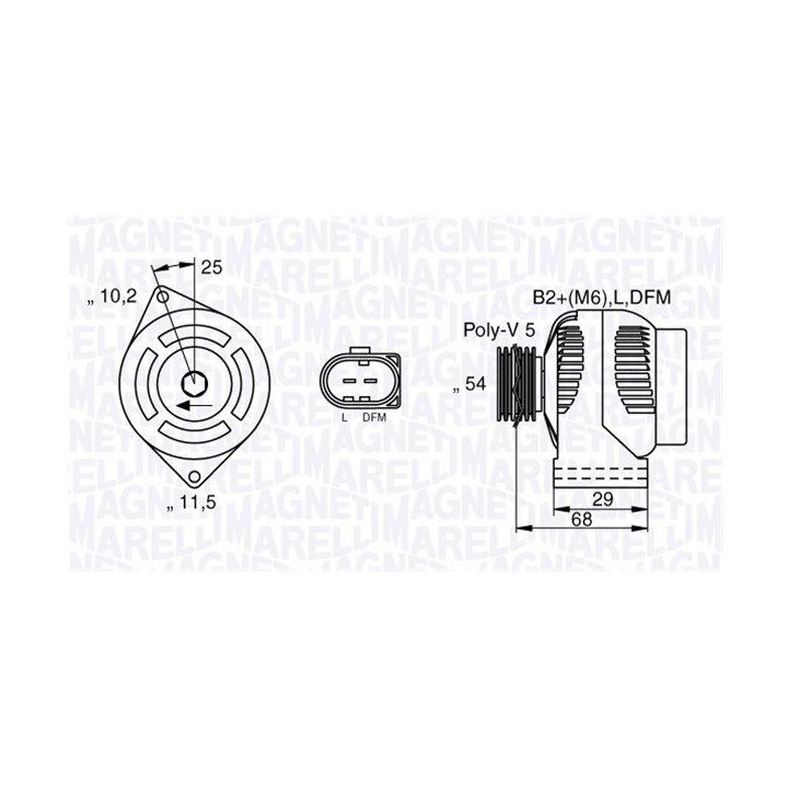Kintamosios srovės generatorius MAGNETI MARELLI 063532250200