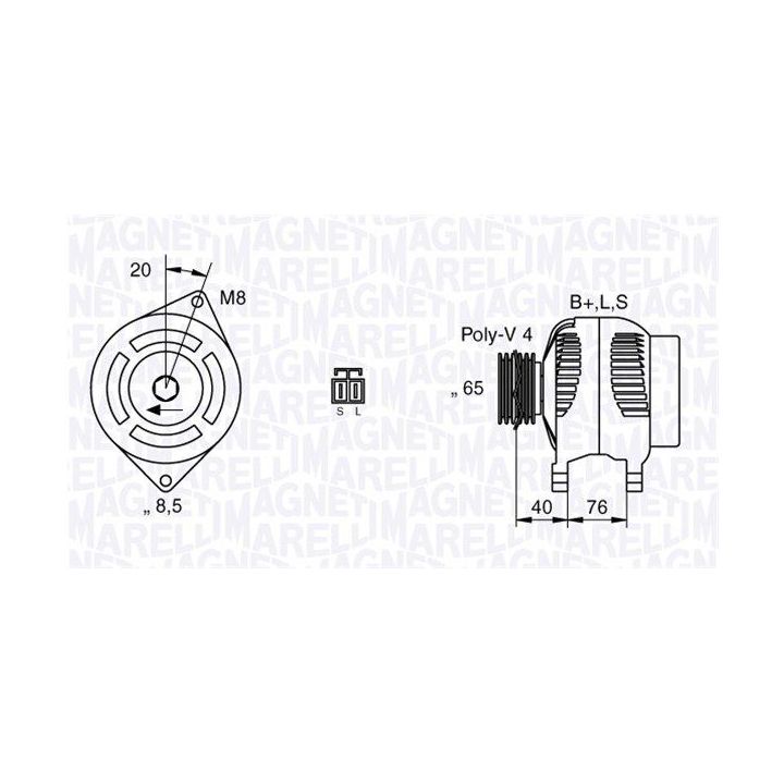 Kintamosios srovės generatorius MAGNETI MARELLI 063532623010